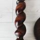 Antique turned leg side table