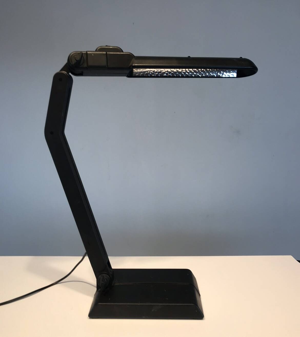 Large vintage postmodern desk lamp 'statut' by lival finland, 1980s