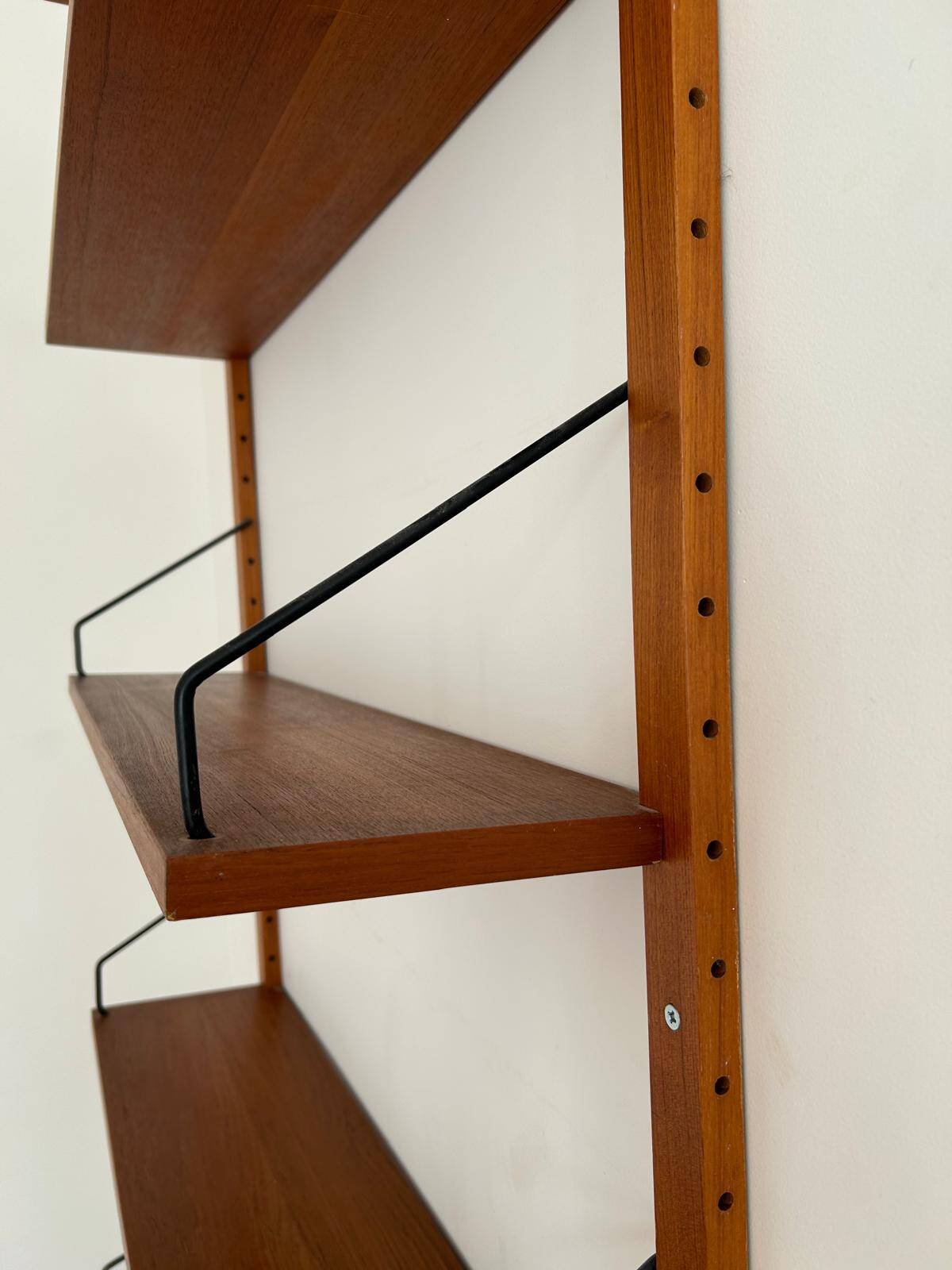 Teak wall shelves by Poul Cadovius, Denmark, 1960s.