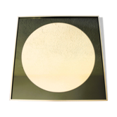 Miroir en verre bicolore Knitter Duro années 70