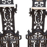 pair of Victorian hall stands cast iron