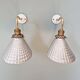 Pair of mercurized glass wall sconces, Maison Malabert, 1930s