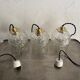 Lot 3 vintage glass hanging lamps