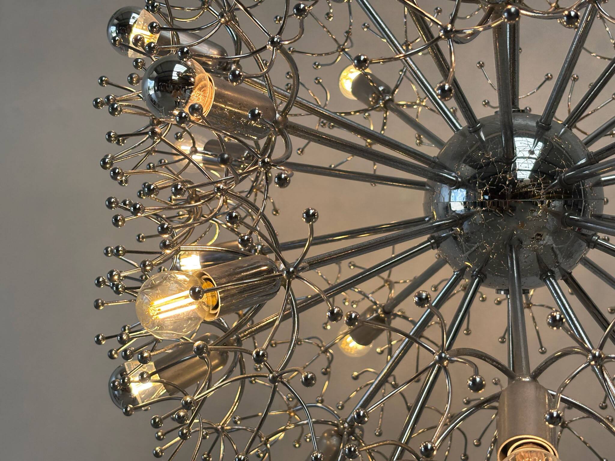 XL Chrome "Sputnik" chandelier