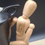 Black ceramic vase 1696