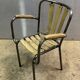 Industrial armchair in metal and wood