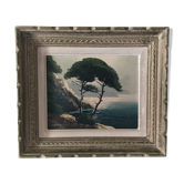 Huile sur toile Raymond Normand paysage « Côte d’Azur » 39x34 cm