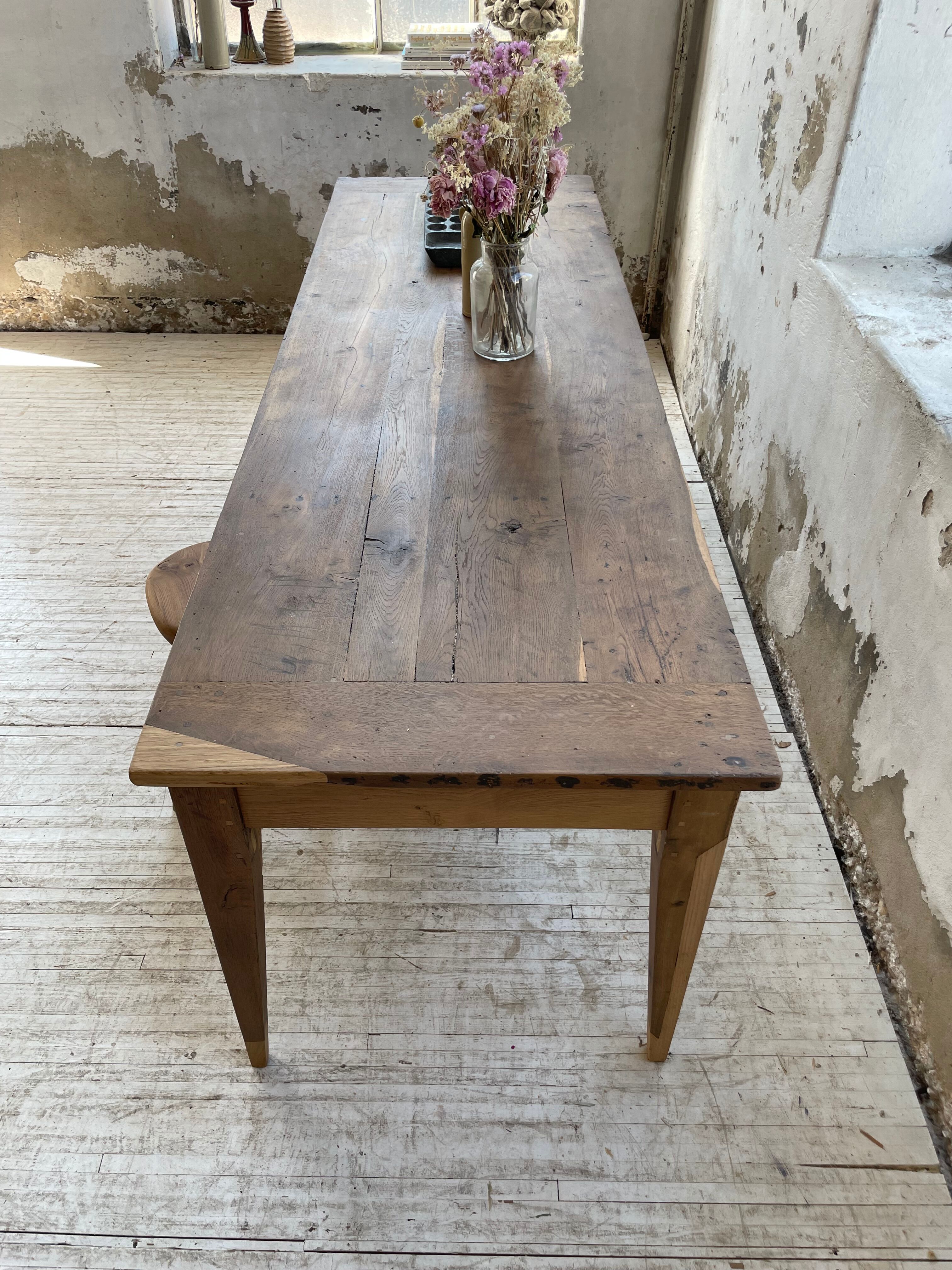 Oak farmhouse table