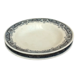 Set of 6 old flat plates and 3 hollow StAmand & Hamage Model "MOROCCO"
