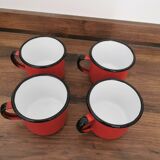Enamelled service and its 4 cups