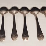 23-piece silver metal art deco cutlery set