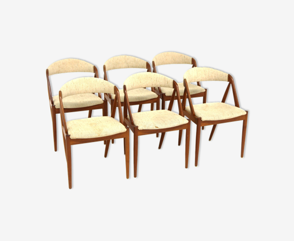 Set de 6 chaises en teck modèle 31 Kai Kristiansen pour Schou Andersen 1960