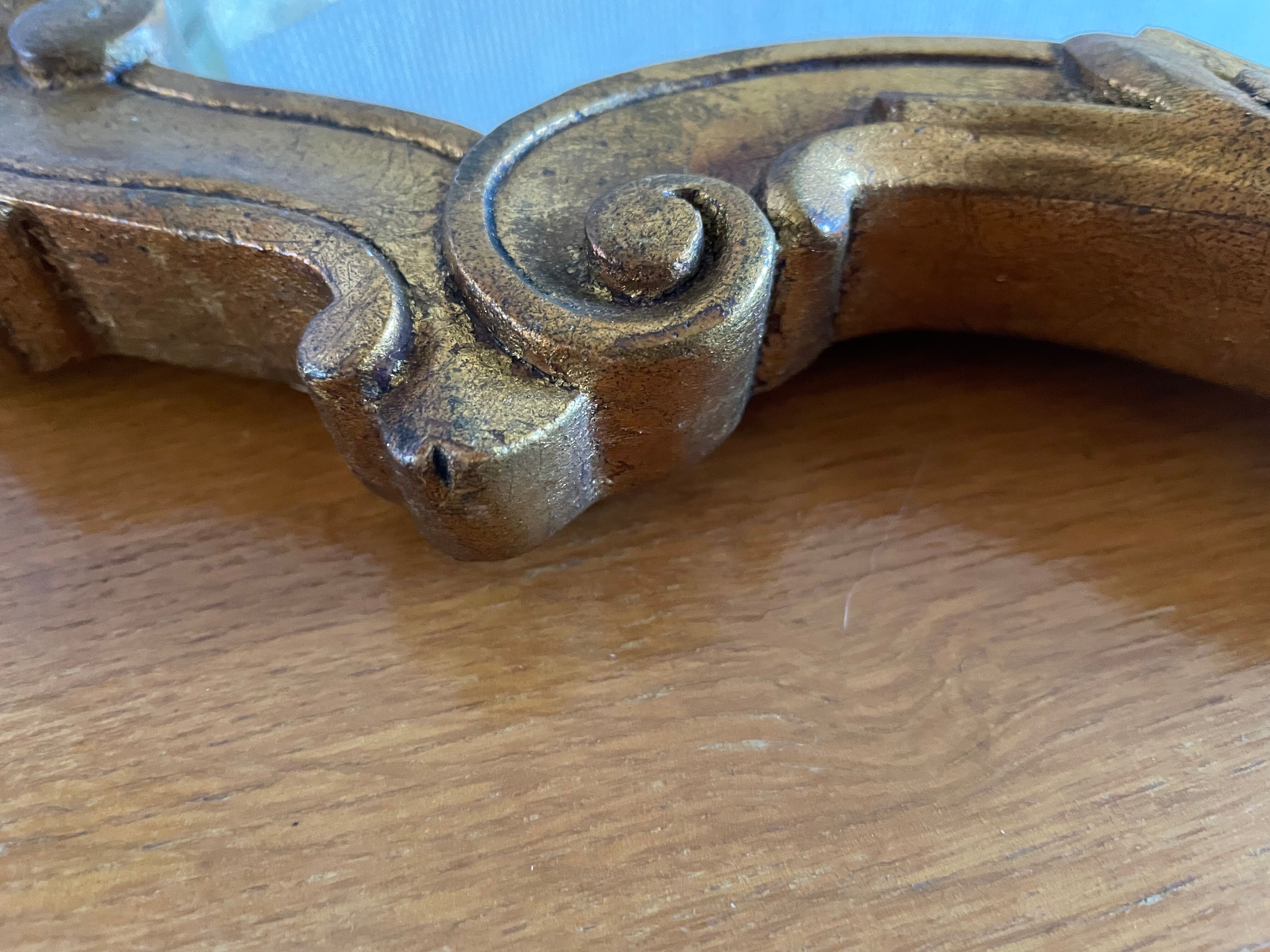 Golden mirror 28x44cm