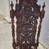 Pair of large chairs to restore in carved wood of the xix th century ref je