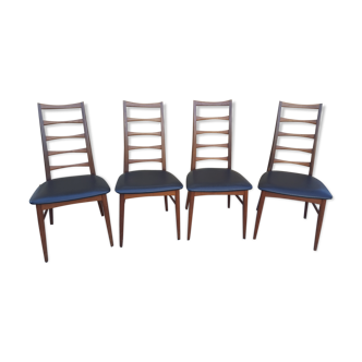 4 Koefoeds chairs, model rosewood lily, Denmark