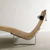 Chaise longue danoise vintage Poul Kjærholm "PK-24" en rotin, 1960
