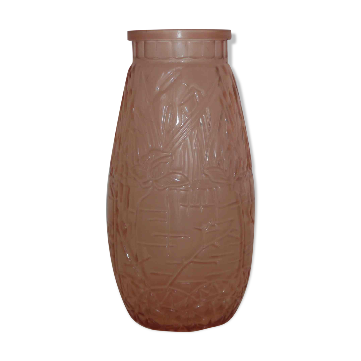 Orange art deco vase 30s