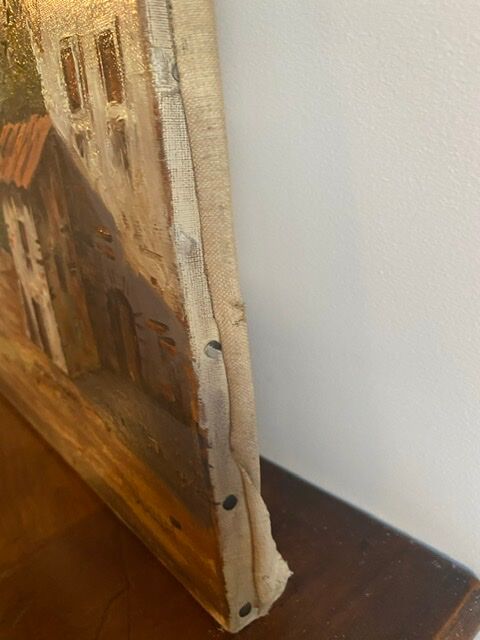 Old painting, Marine, the Riviera , signed 50/60