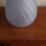 Blue glass egg lamp