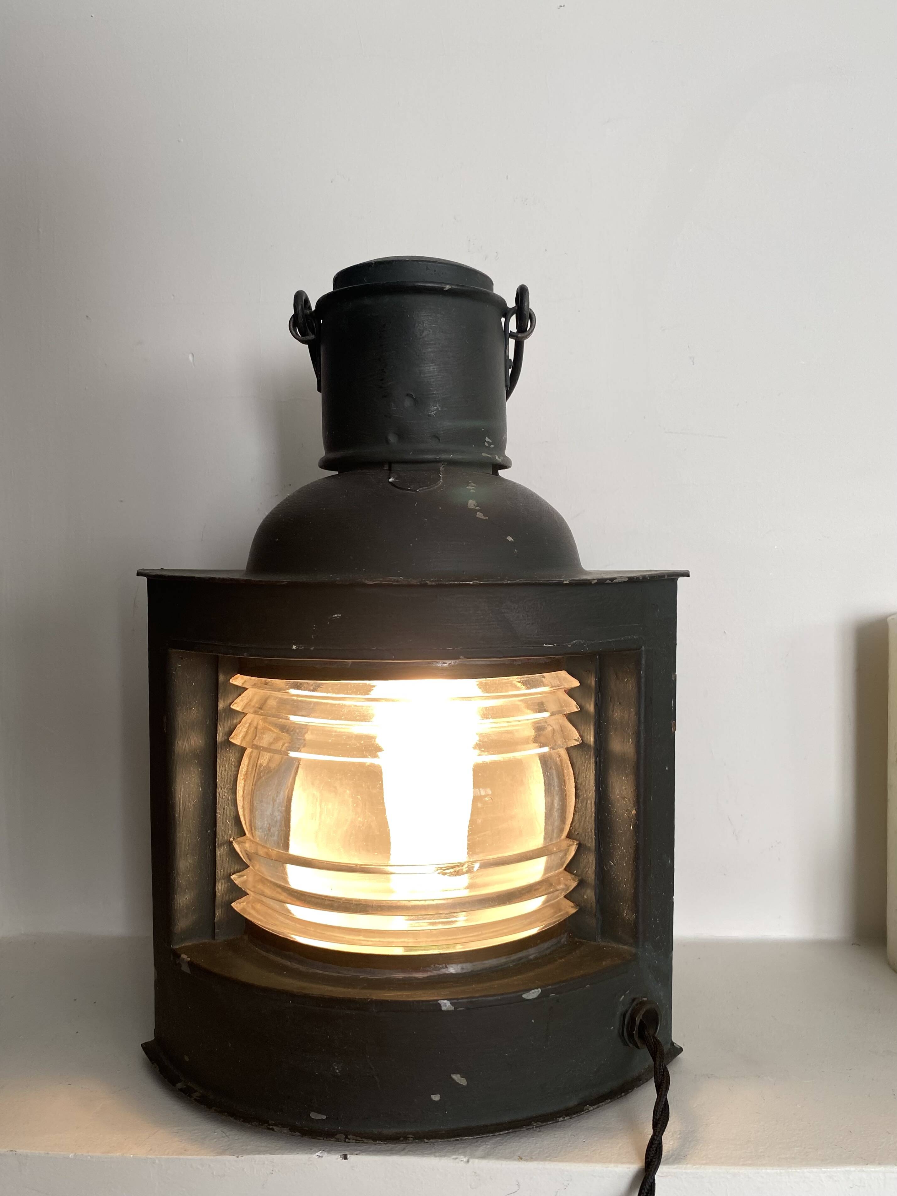 Marine lamp 1900, electrified, 2m fabric cable