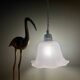 Vintage frosted glass lampshade pendant light