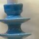 Baby blue sky blue candle holder