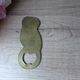 Vintage enamelled brass bottle opener 1970s Bar accessory bottle opener Owl bottle opener