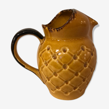 Yellow ceramic pitcher pineapple by Mireille 1950