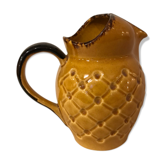 Yellow ceramic pitcher pineapple by Mireille 1950