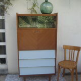 Secrétaire commode vitrine à pieds fuselés