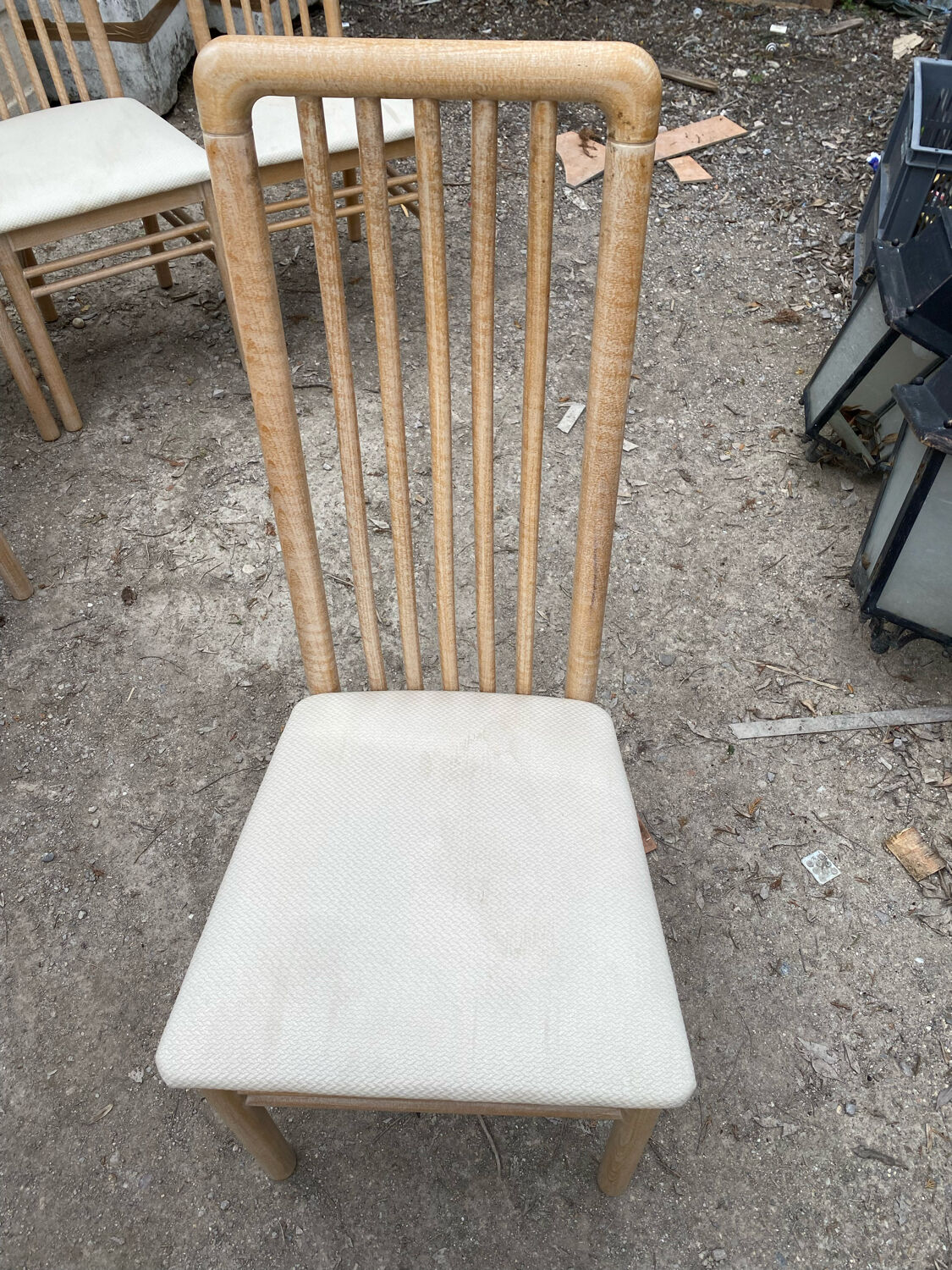 6 wooden design chairs