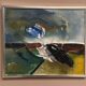 Huile sur toile originale suédoise – “Composition” par Holger Karlson