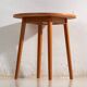 Vintage round side table in teak – Central Europe, circa 1960