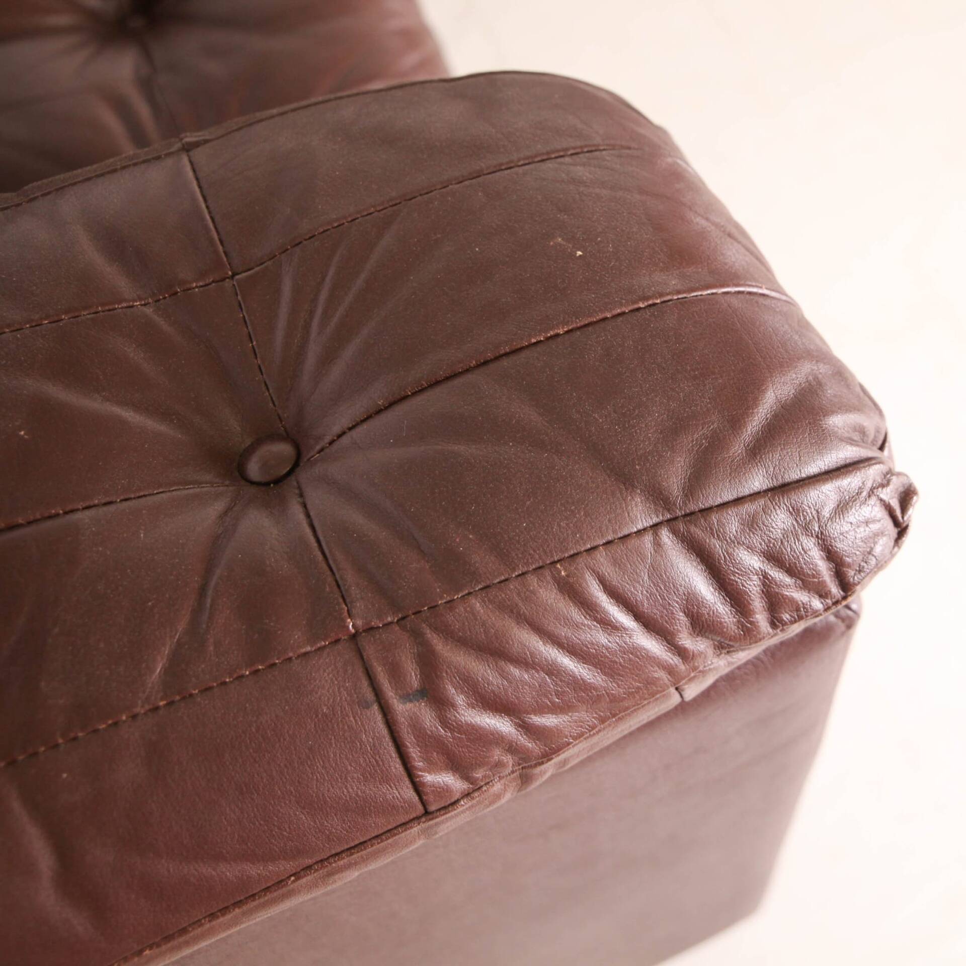 Modular leather sofa