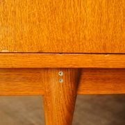 Chest of drawers wardrobe secretary showcase in blond wood 1960
