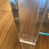 Plexiglass and glass coffee table "Les Invisibles de Marais" 1980