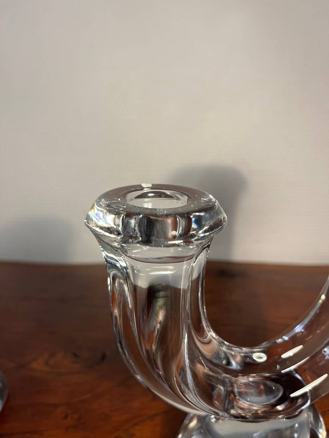 1950s/60s Vannes crystal candlestick, France