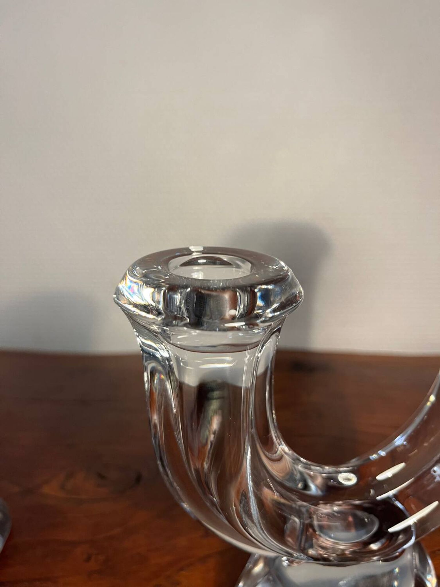 1950s/60s Vannes crystal candlestick, France
