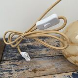 Art Deco walking lamp in marbled beige opaline