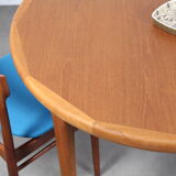 Table round Scandinavian teak