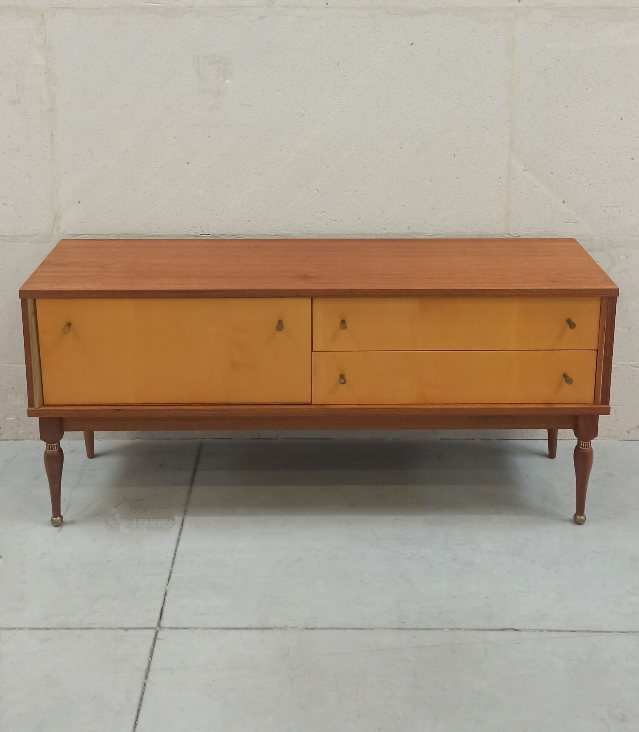 Sideboard wood and brass, 50's