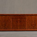 Vintage Italian sideboard in burl elm by Alberto Smania for Studio Smania Interni, Italy, 1960s