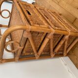 Bamboo and rattan bedside table