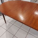 Scandinavian extendable table vintage teak 1960s