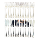 Christofle Marot Berain, 12 fish cutlery sets, shell decor