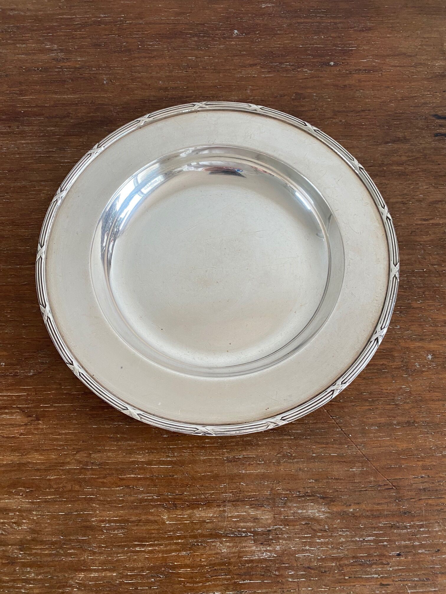 Assiette métal argenté Christofle