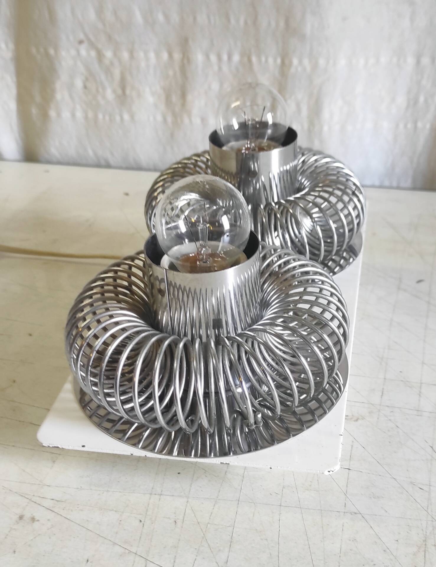 Double wall light design 70's by Philippe Rogier