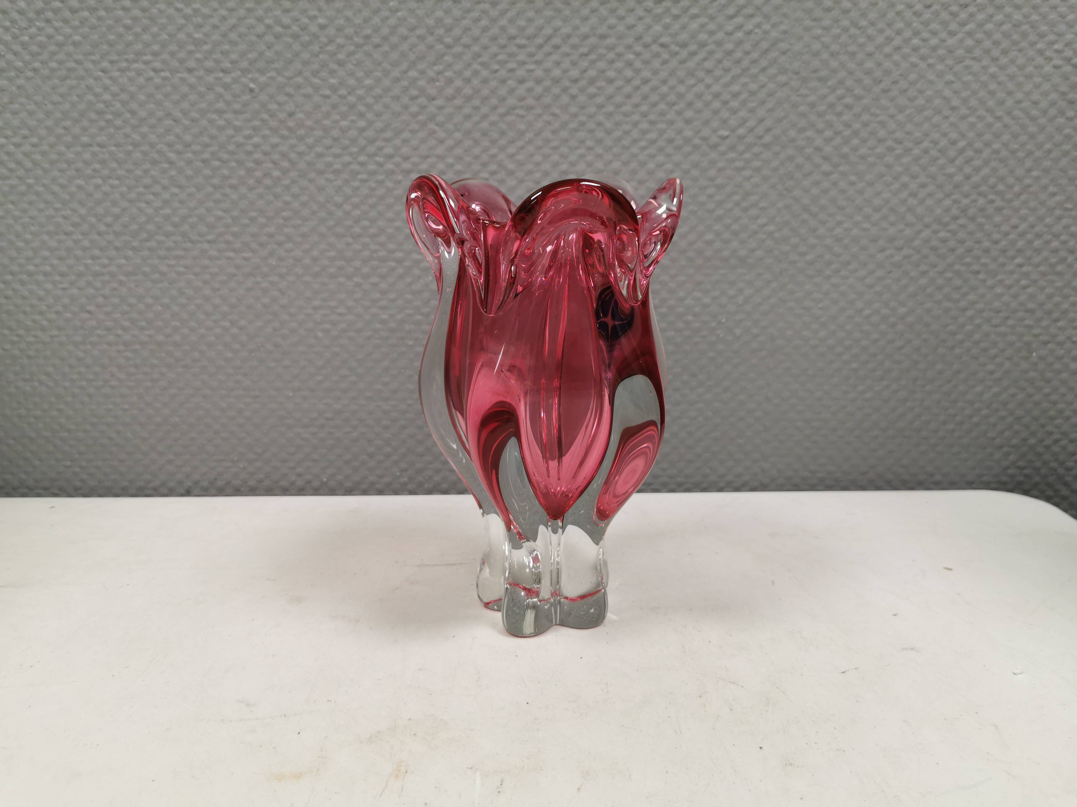 Bohemian glass vase, by Josef Hospodka for Chrisbka Glaswerke 1960s