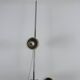 Vintage adjustable floor lamp, chrome and pressed moulded beige ABS, France 1970.