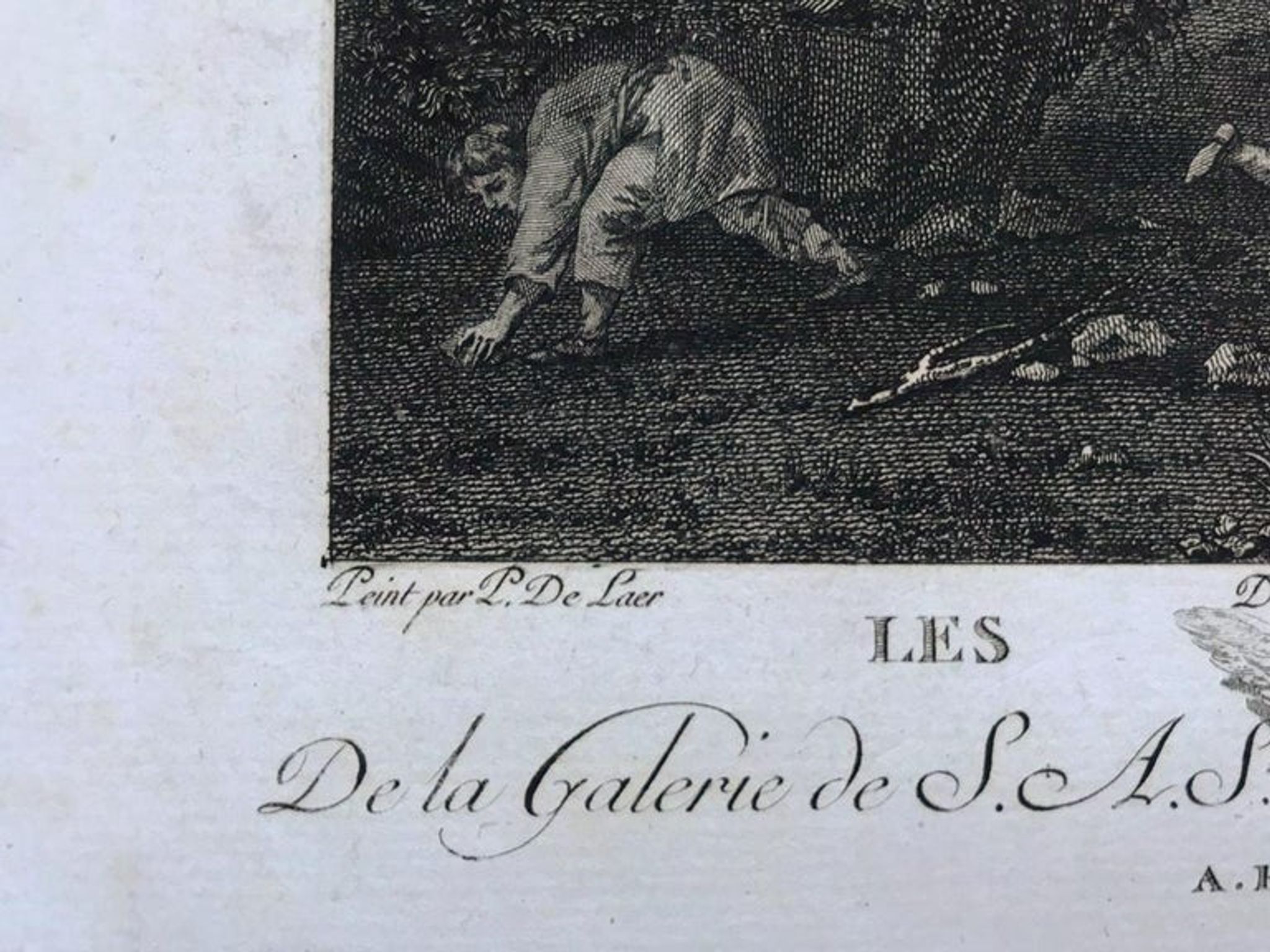 Pieter Van Laer, Les Enfants, gravure, XVIIIème siècle
